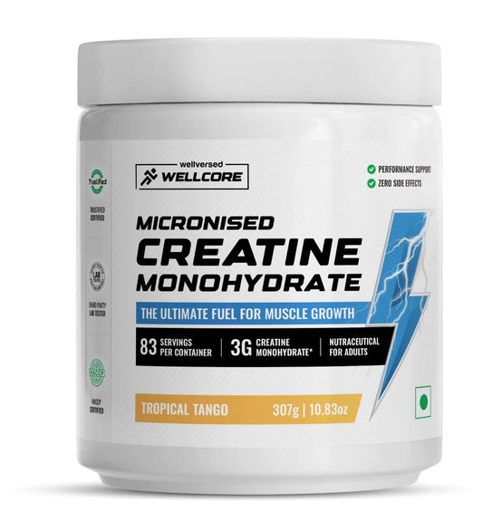 Wellcore – Pure Micronised Creatine Monohydrate (307g, 83Servings)
