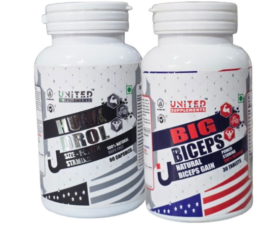 Hulk Drol + Big Biceps Naturally Size Gain Combo